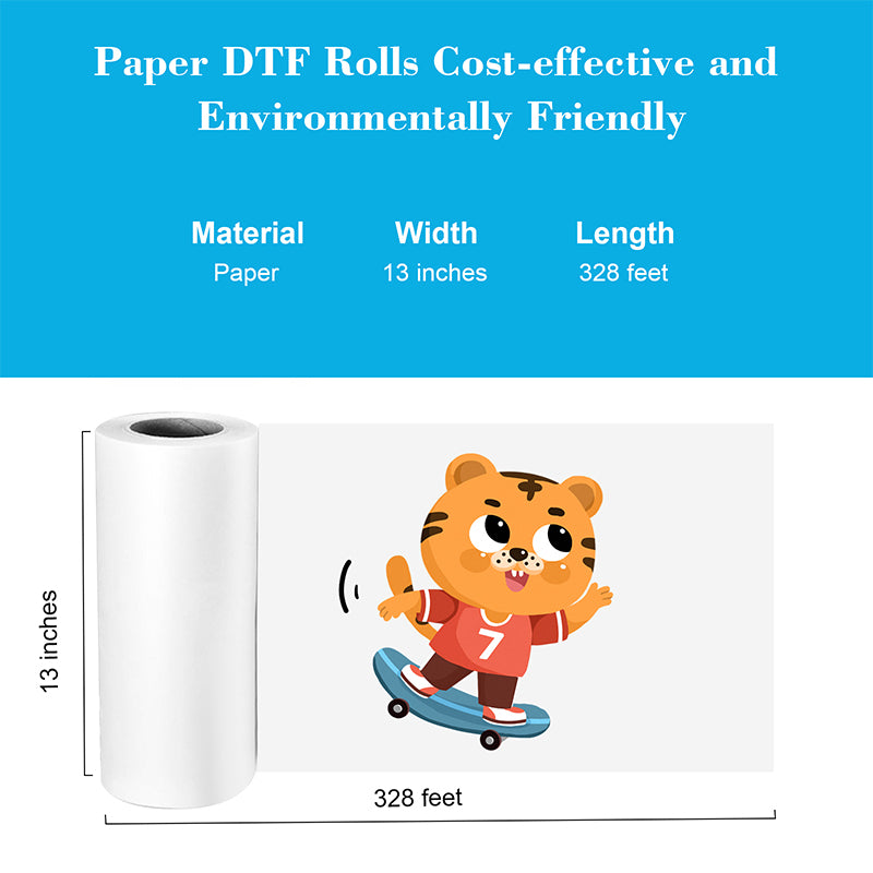 DTF Transfer Film Roll, Premium A3+ (13" x 32.8ft)
