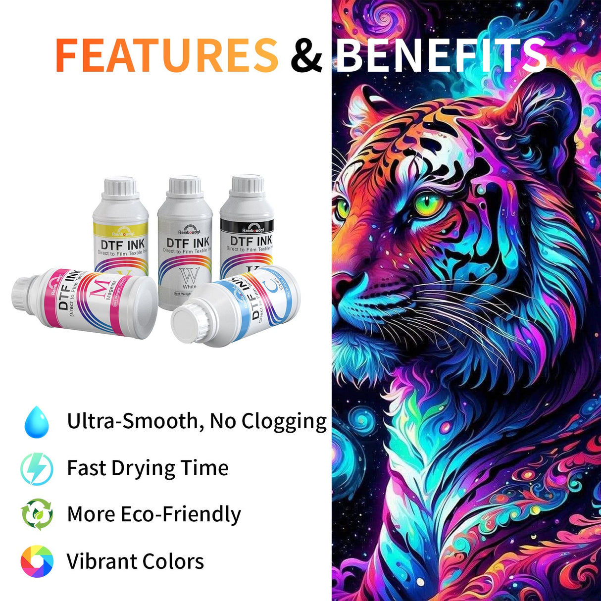 Kit d'encres de séchage DTF Rainbowdgt