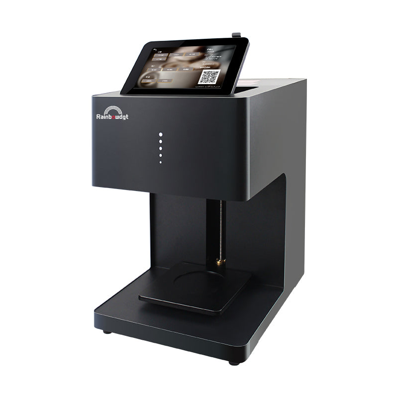 Wireless 3D coffee printer RB-FT5 with touch screen control, ideal for personalized coffee and dessert prints