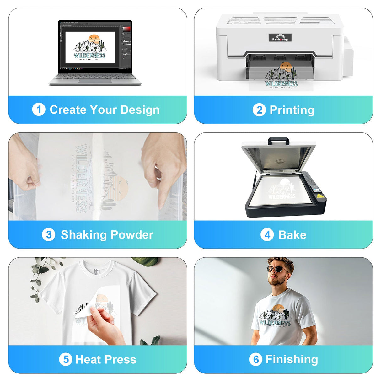 Rainbowdgt Direct to Transfer Film Powder