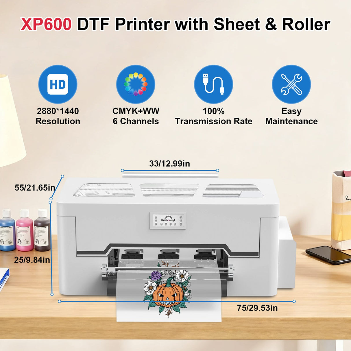 Peacock33 (Single XP600) A3 DTF Printer