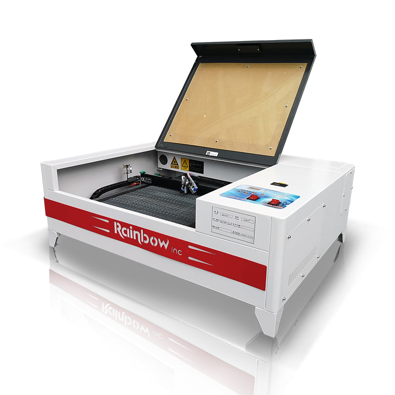 Versatile co₂ laser machine RBL-4040 ideal for engraving acrylic, wood, leather, glass on a desktop setup