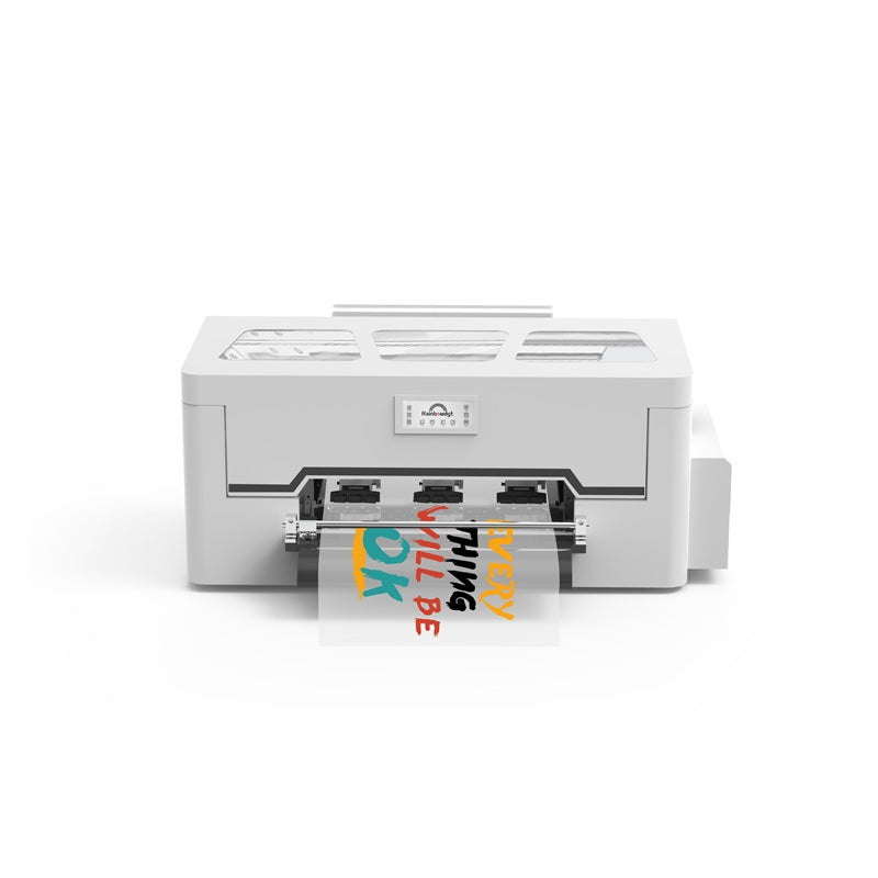 Peacock33 A3 DTF printer with XP600 printhead. High-speed, industrial quality for cotton and blended fabrics.