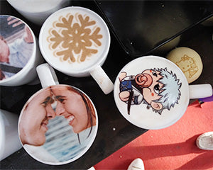 How selfie cappuccino latte coffee printer works?