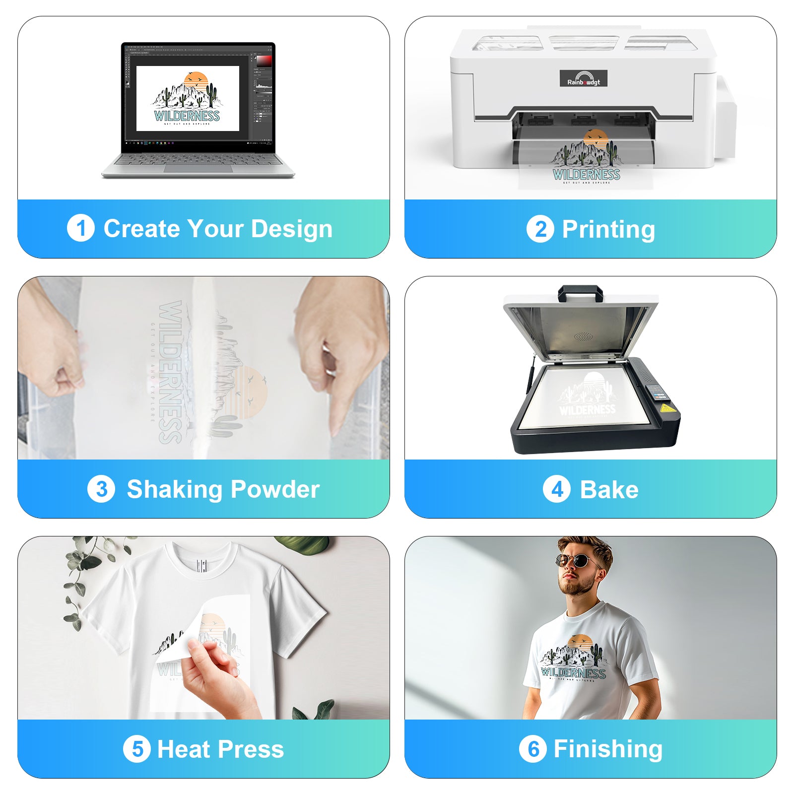 Rainbowdgt Direct to Transfer Film Powder