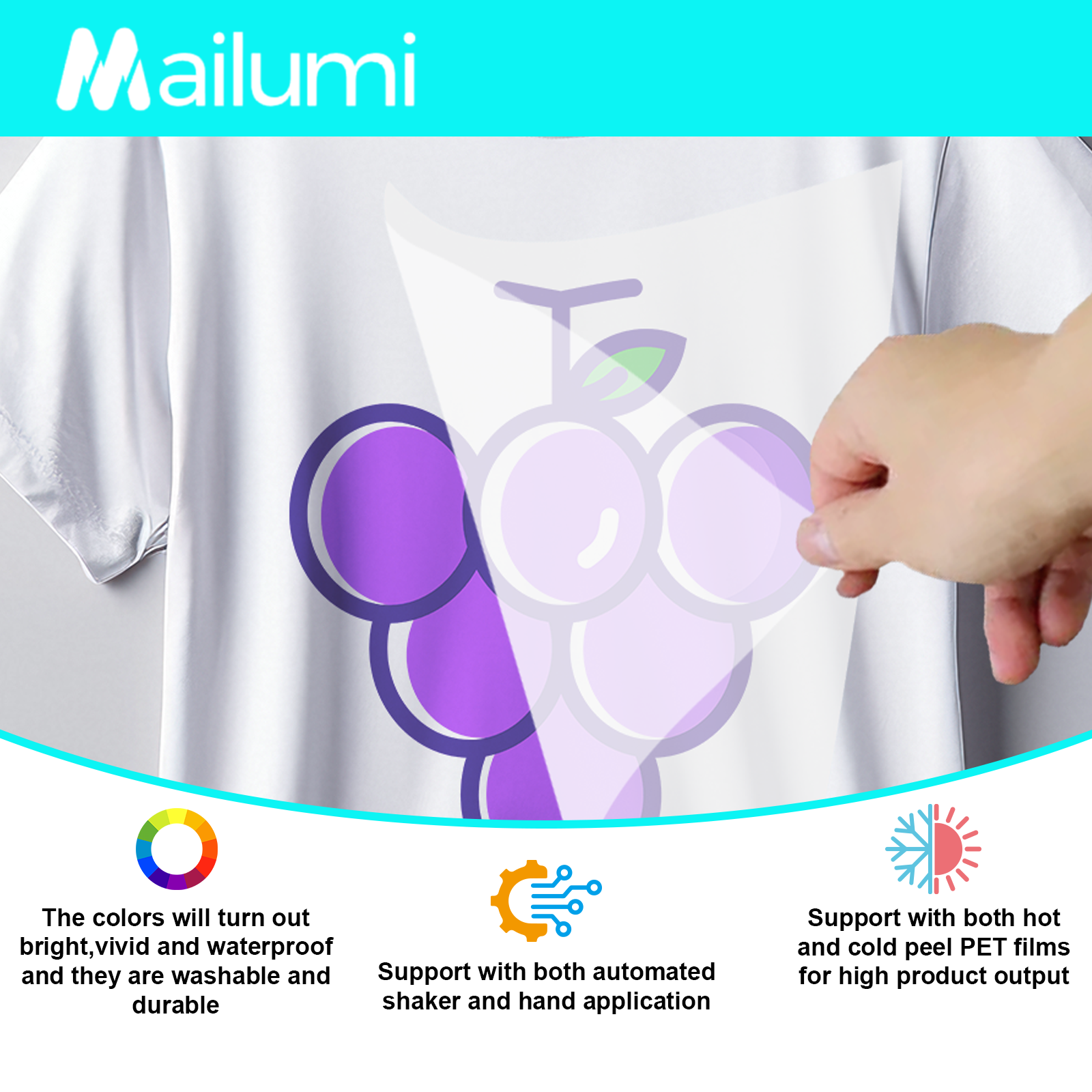 DTF Powder White/Black 1000g /35.3oz