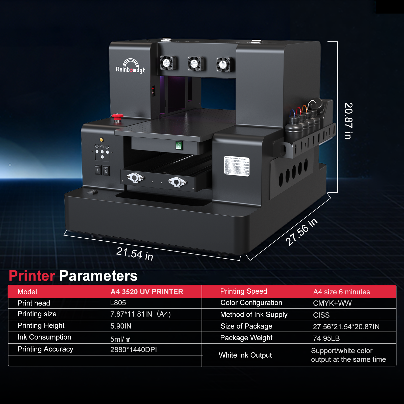 RB-3250 A3 Size UV Flatbed Printer