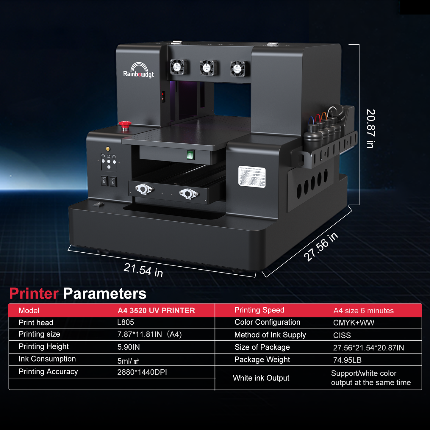 RB-3250 A3 Size UV Flatbed Printer