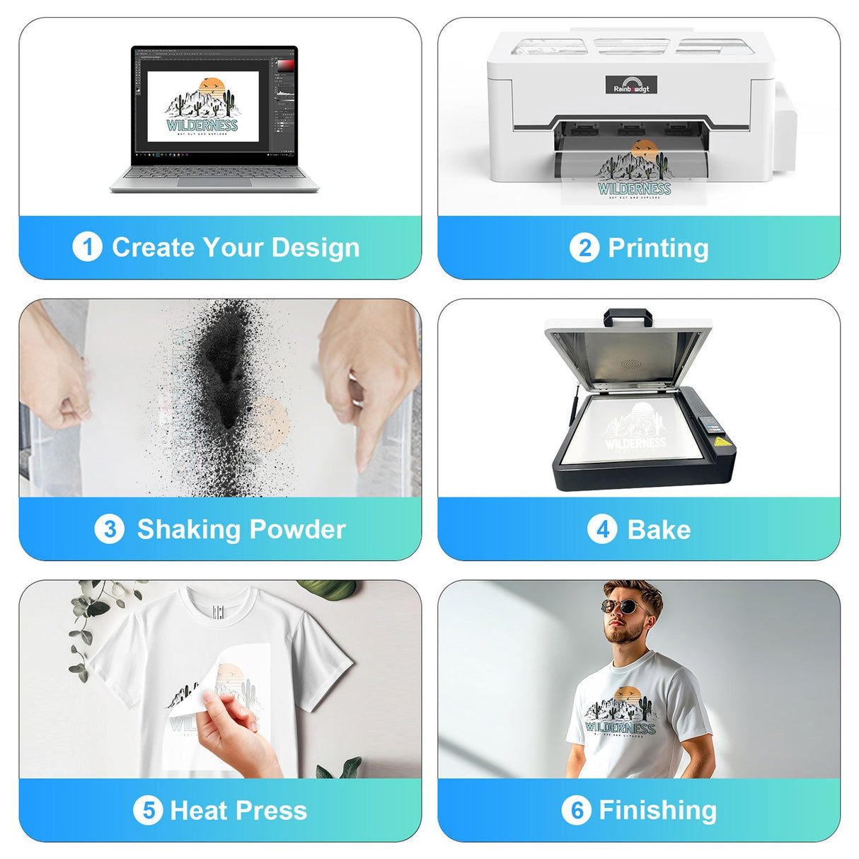 Rainbowdgt Direct to Transfer Film Powder