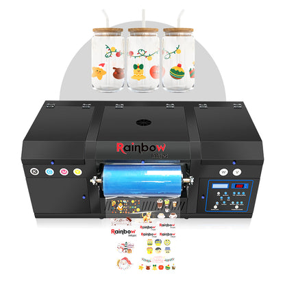 High-resolution A3 UV DTF printing on metallic and holographic films