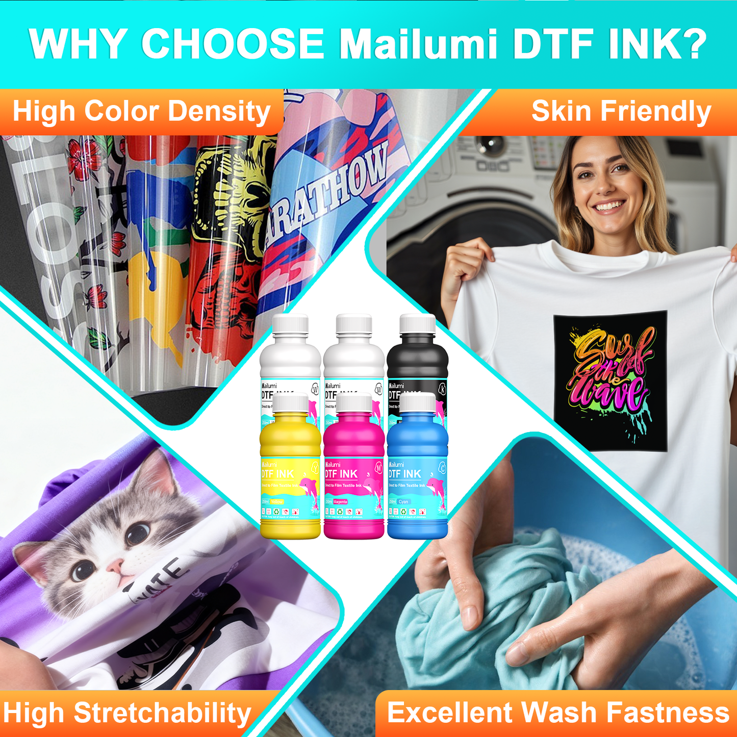 Mailumi DTF Transfer Printing Ink Set