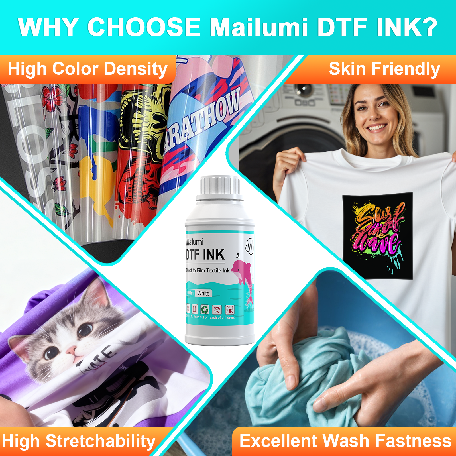 Mailumi DTF Transfer Printing Ink Set