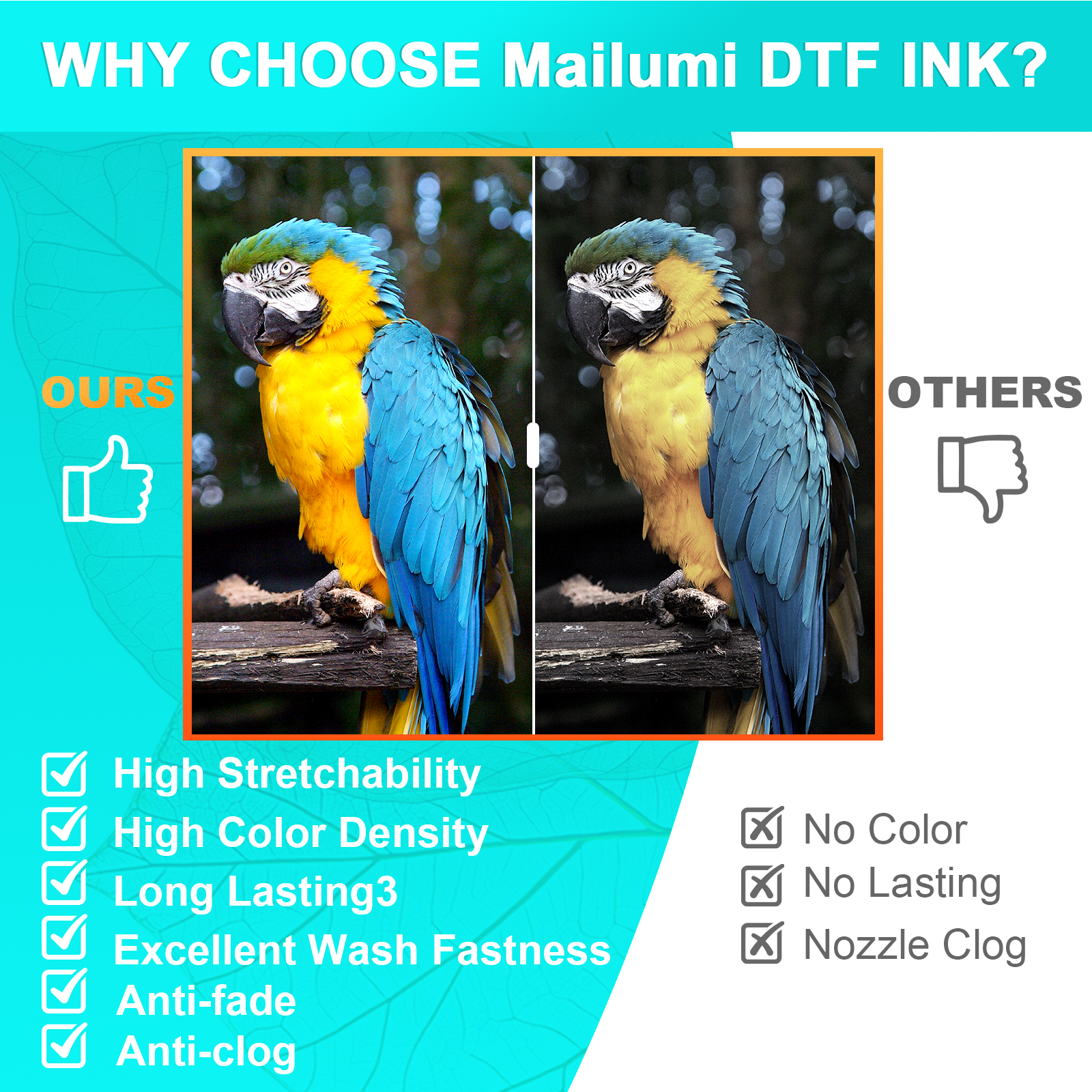 Mailumi DTF Transfer Printing Ink Set