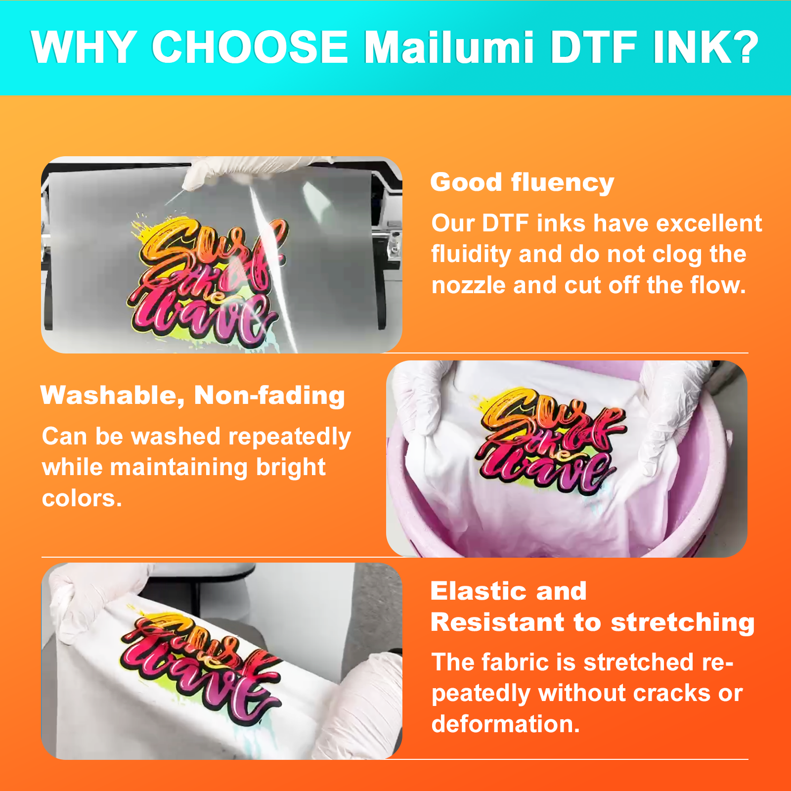 Mailumi DTF Transfer Printing Ink Set