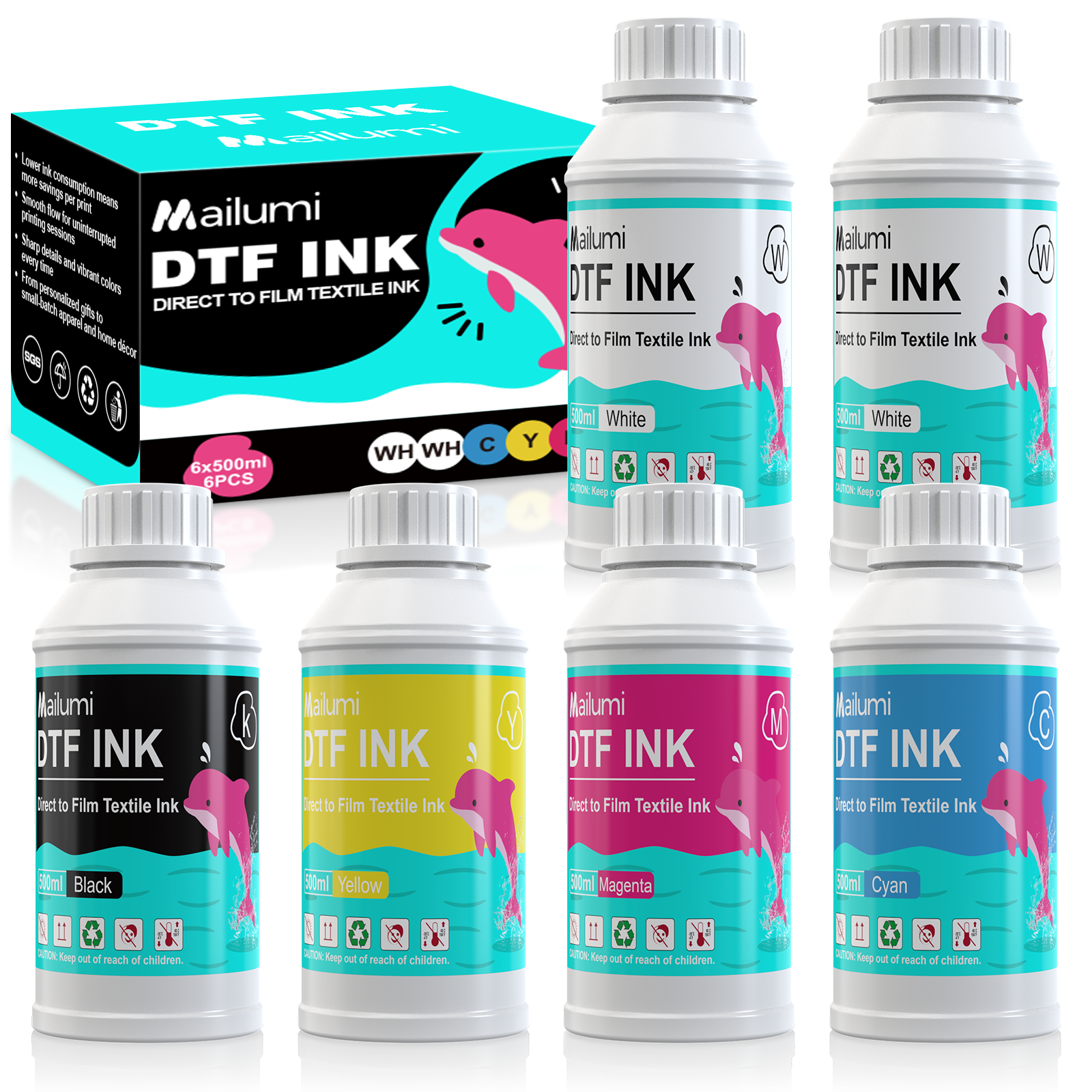 Mailumi DTF Transfer Printing Ink Set