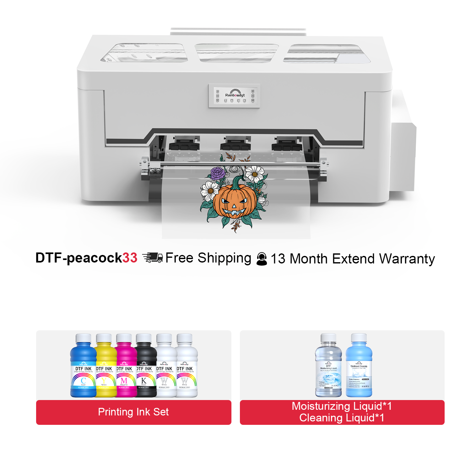 Peacock33 (Single XP600) A3 DTF Printer