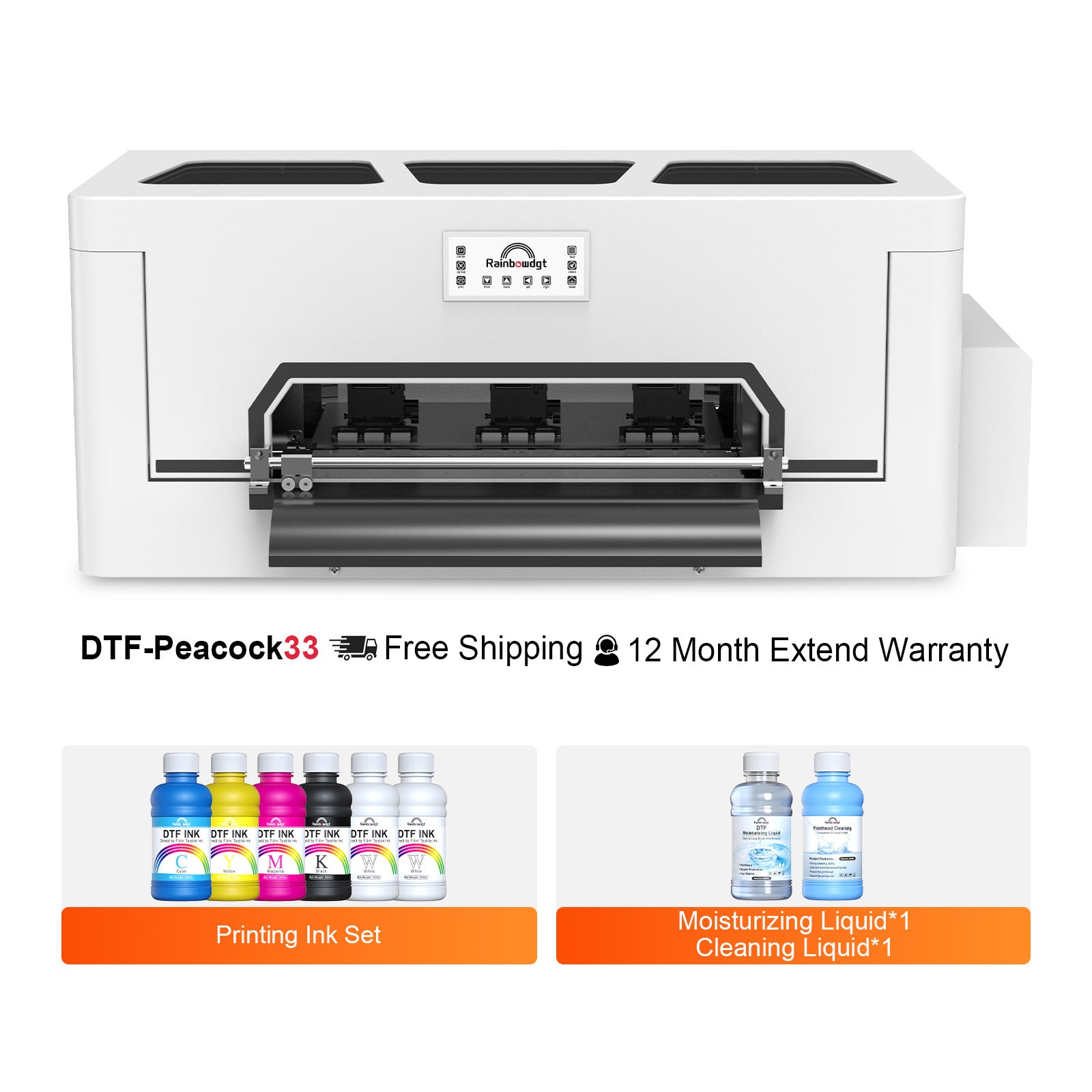 Peacock33 A3 DTF Printer for T-Shirt Printing | Reliable XP600