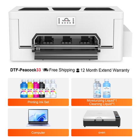 Peacock33 (Single XP600) A3 DTF Printer