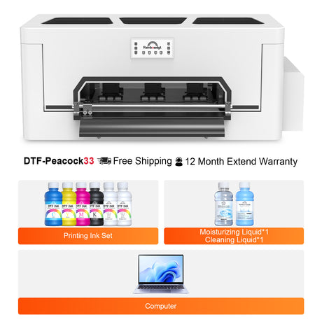 Peacock33 (Single XP600) A3 DTF Printer