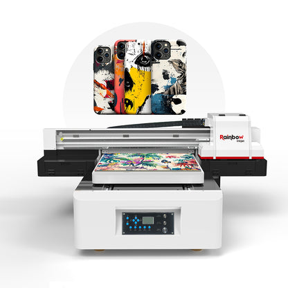 Industrial grade UV flatbed printer with 8 Hiwin linear guideways for precise printing and durability