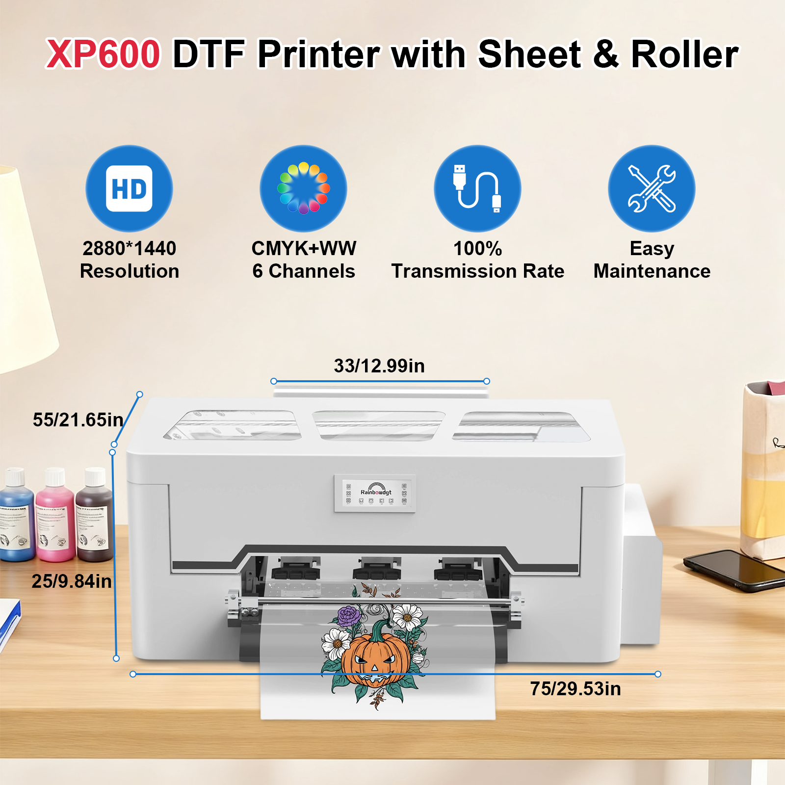 Peacock33 (Single XP600) A3 DTF Printer