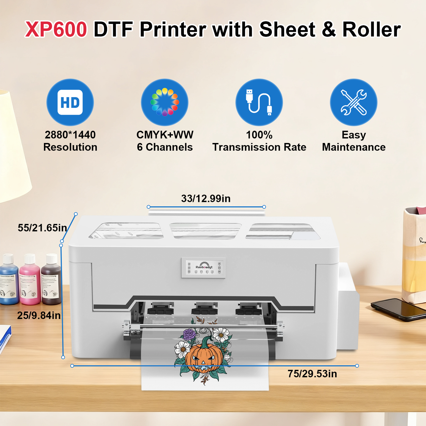 Peacock33 (Single XP600) A3 DTF Printer