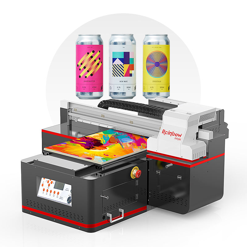 UV printer A2 model featuring Hiwin linear guide rails and magnetic inspection windows for maintenance