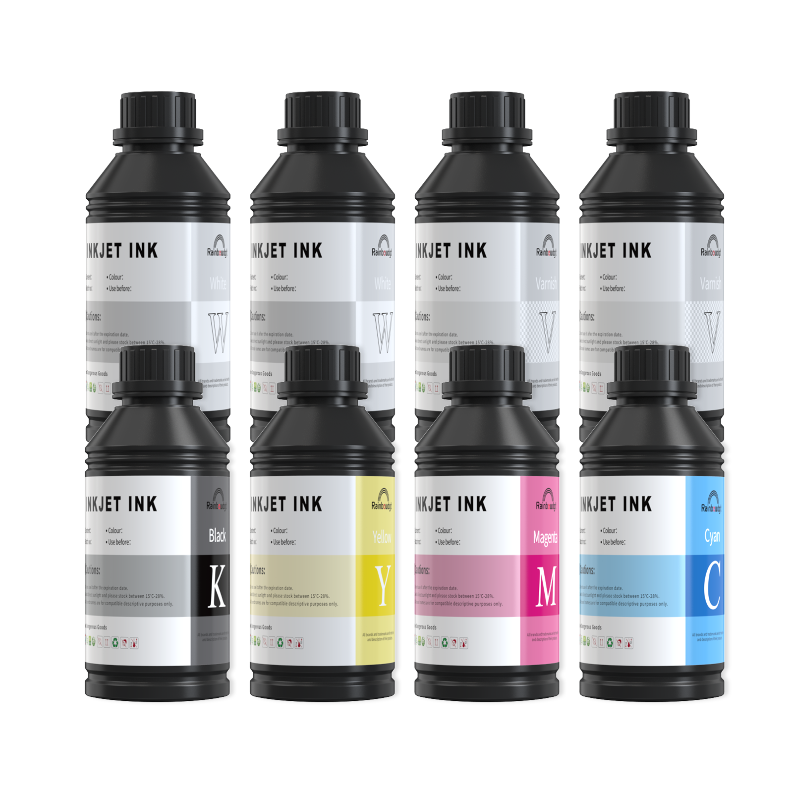 uv ink 500ml*8 cmykwwvv