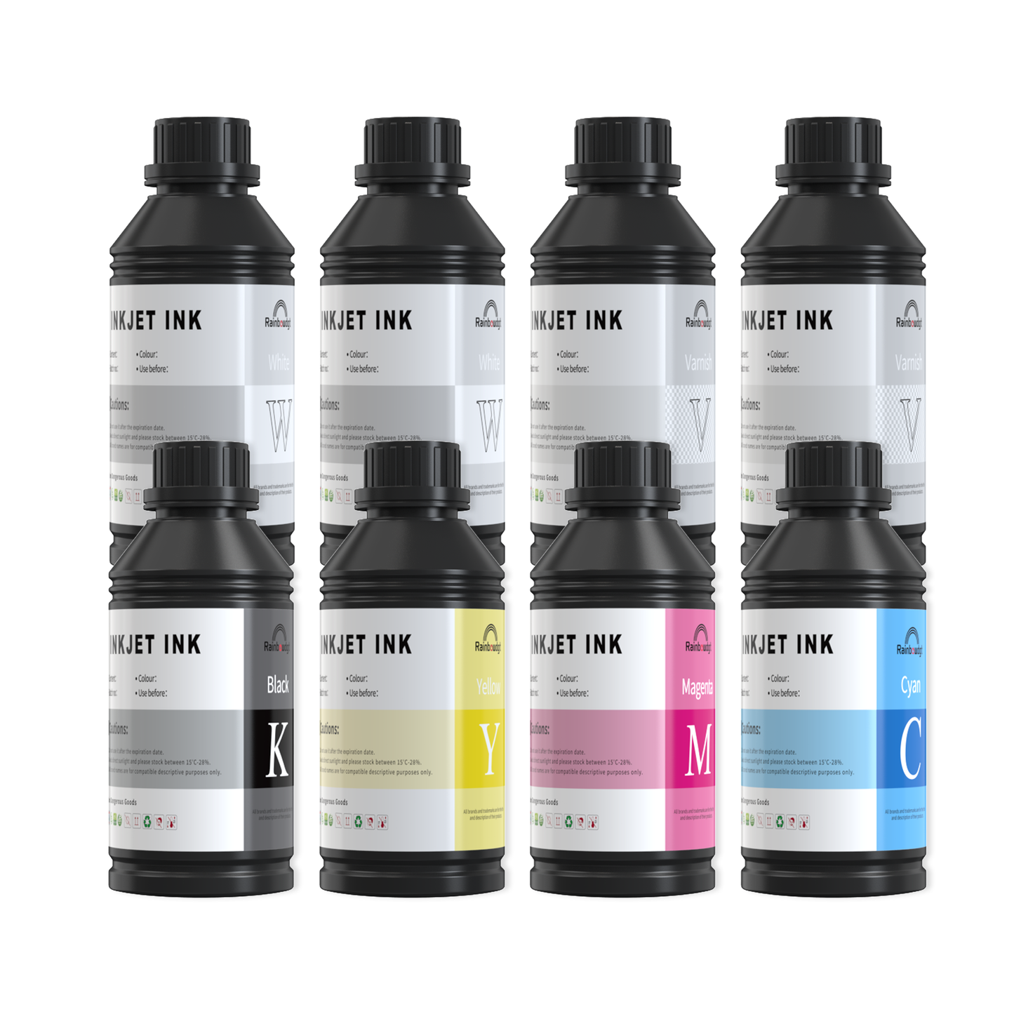 uv ink 500ml*8 cmykwwvv